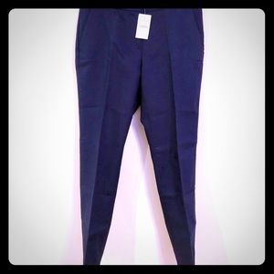 NWT J. Crew Size 4 Navy Cotton Cropped Pant